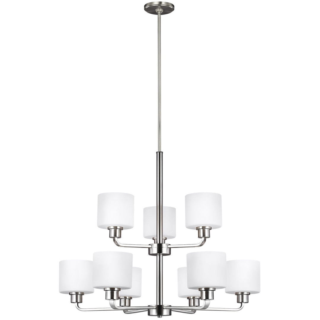 Generation Lighting Canada - 3128809EN3-962 - Nine Light Chandelier - Canfield - Brushed Nickel