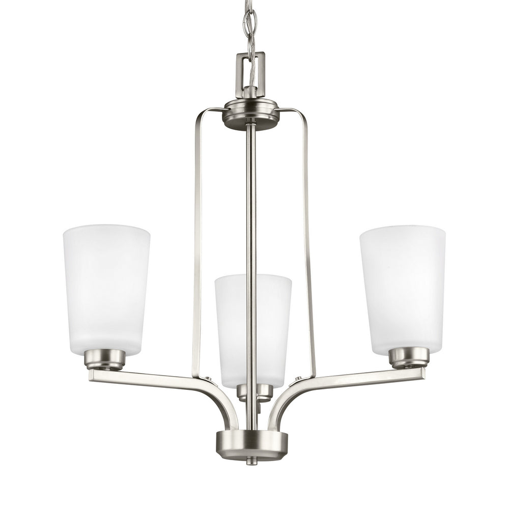 Generation Lighting Canada - 3128903-962 - Three Light Chandelier - Franport - Brushed Nickel