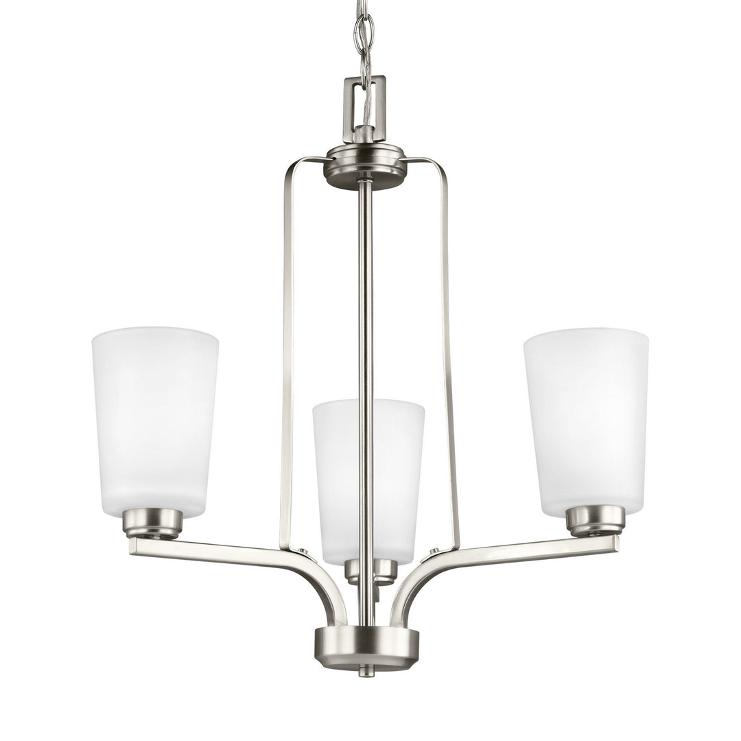 Generation Lighting Canada - 3128903-962 - Three Light Chandelier - Franport - Brushed Nickel
