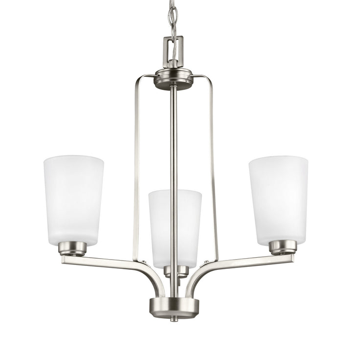 Generation Lighting Canada - 3128903-962 - Three Light Chandelier - Franport - Brushed Nickel