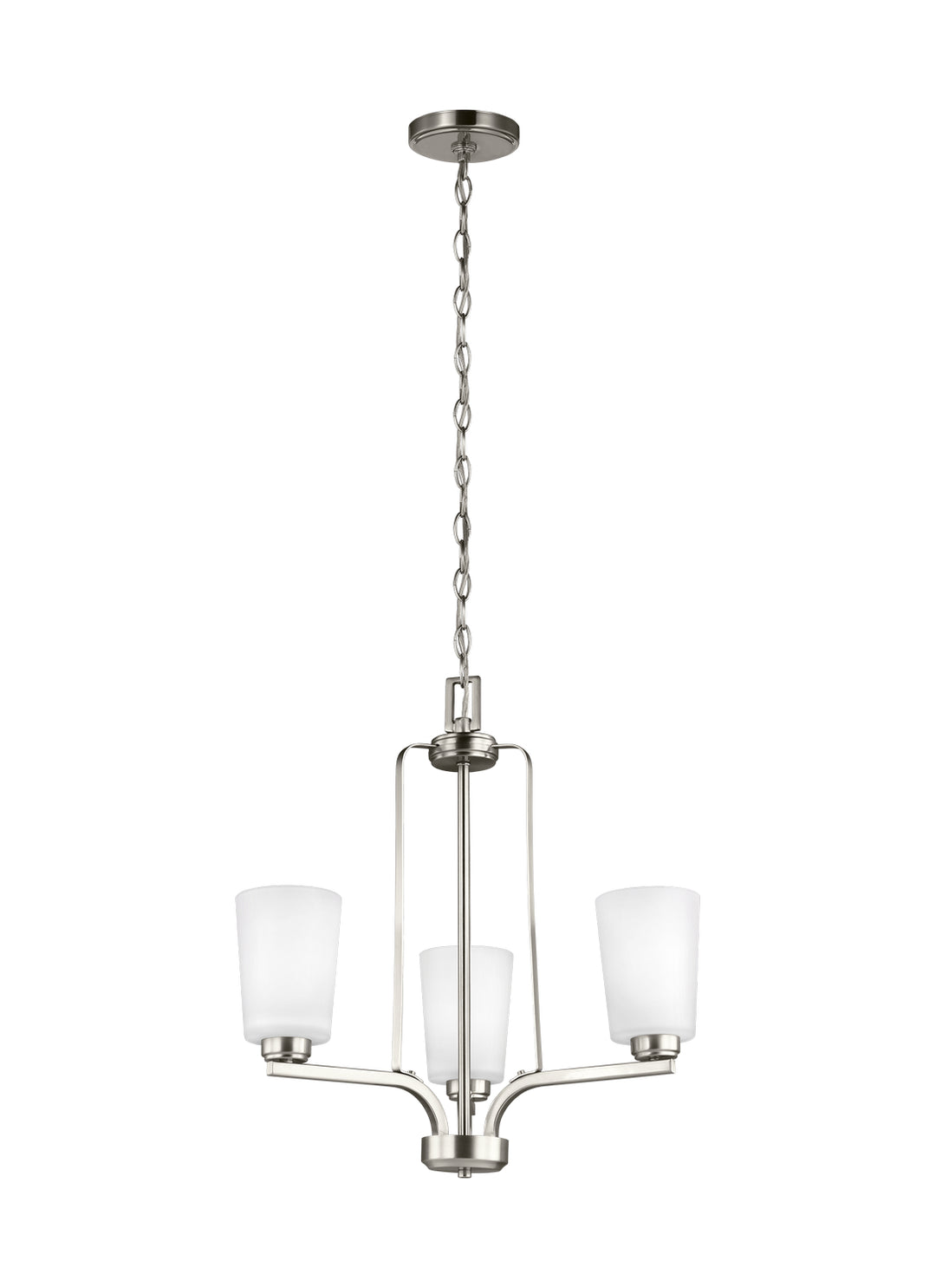 Generation Lighting Canada - 3128903EN3-962 - Three Light Chandelier - Franport - Brushed Nickel