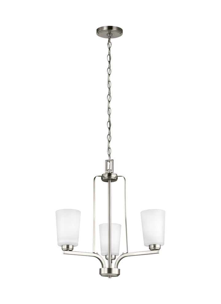 Generation Lighting Canada - 3128903EN3-962 - Three Light Chandelier - Franport - Brushed Nickel