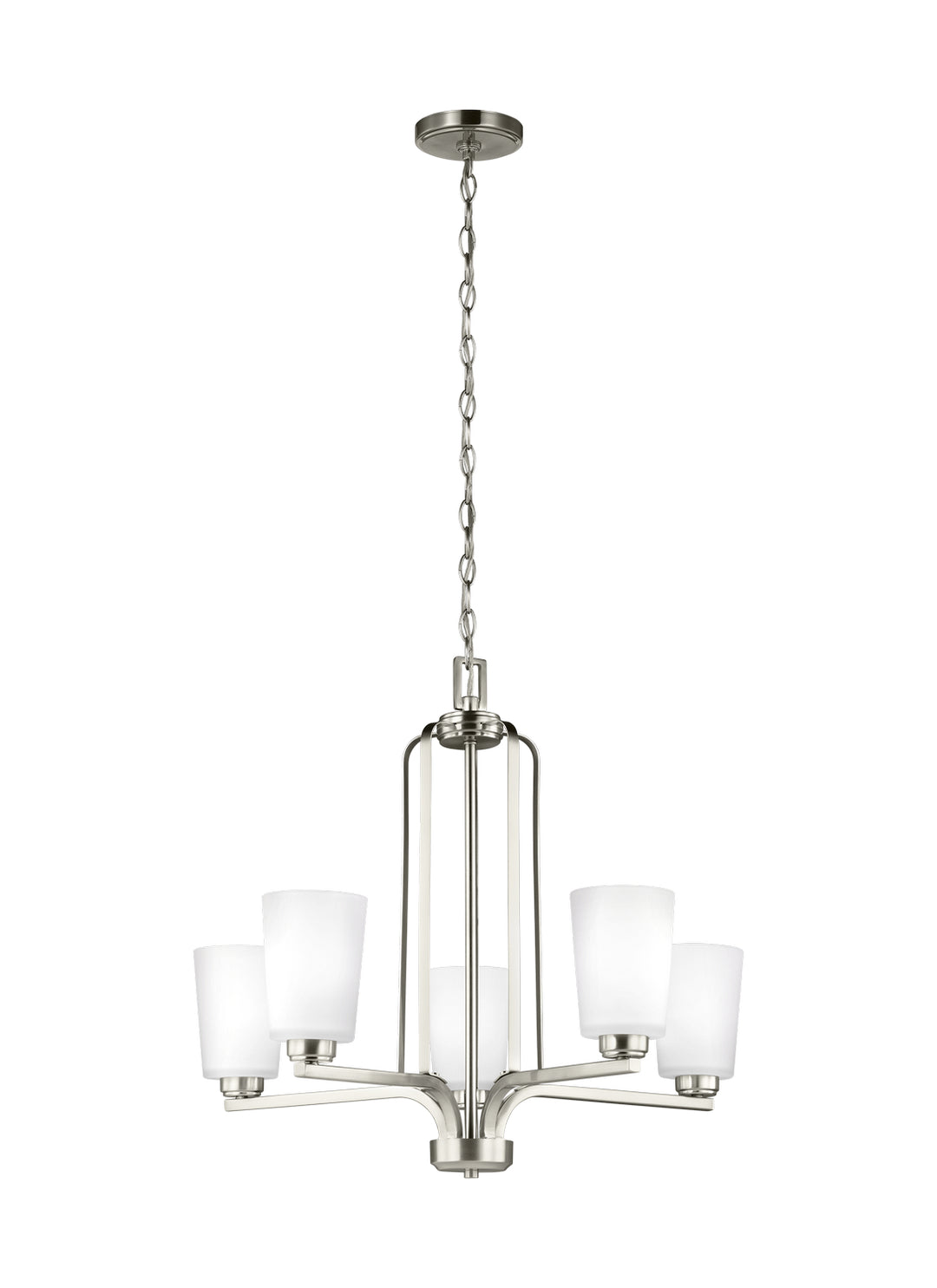 Generation Lighting Canada - 3128905EN3-962 - Five Light Chandelier - Franport - Brushed Nickel
