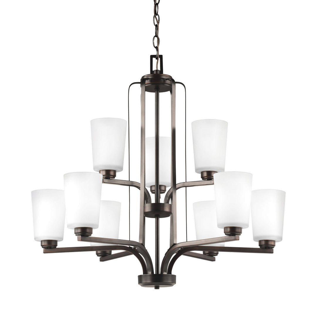 Generation Lighting Canada - 3128909-710 - Nine Light Chandelier - Franport - Bronze