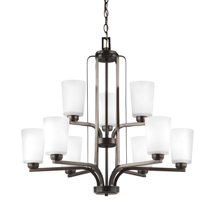 Generation Lighting Canada - 3128909-710 - Nine Light Chandelier - Franport - Bronze