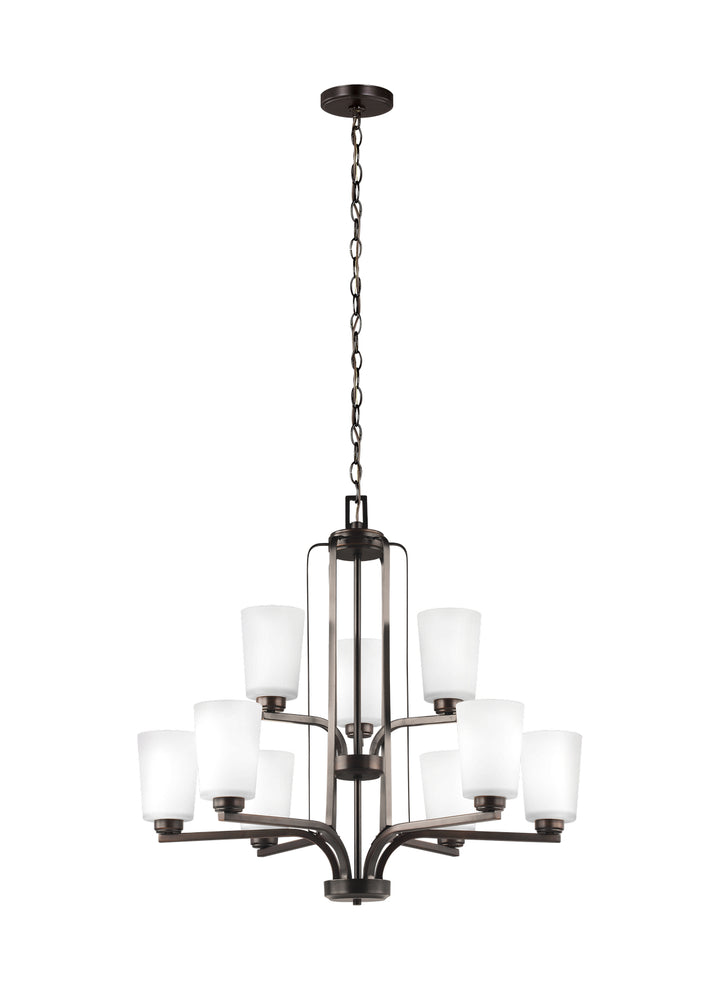 Generation Lighting Canada - 3128909-710 - Nine Light Chandelier - Franport - Bronze