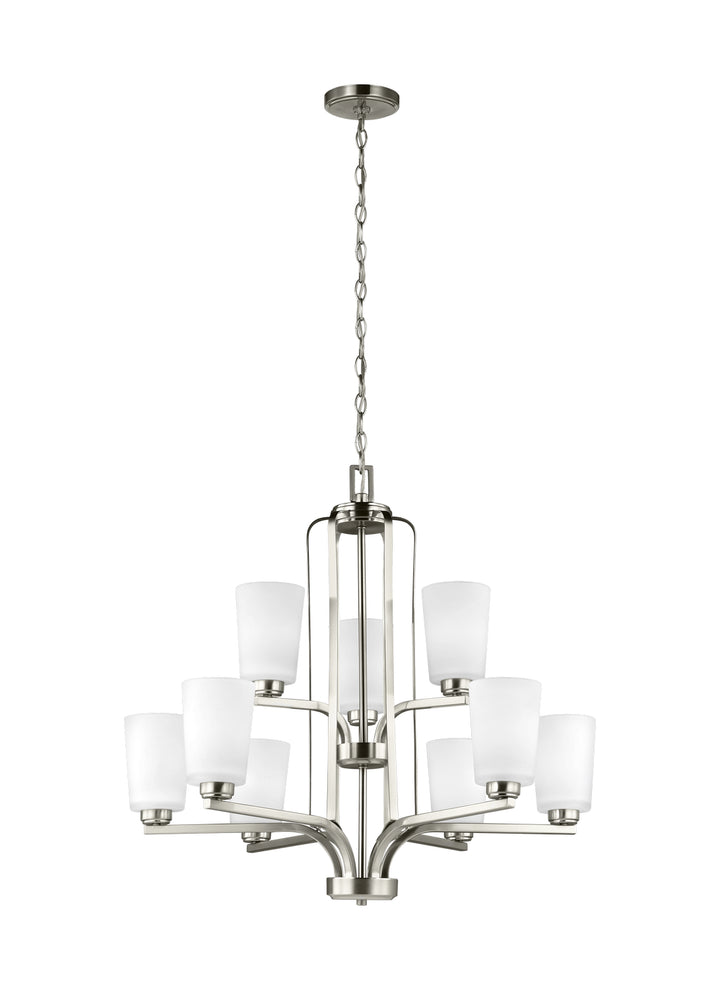 Generation Lighting Canada - 3128909-962 - Nine Light Chandelier - Franport - Brushed Nickel