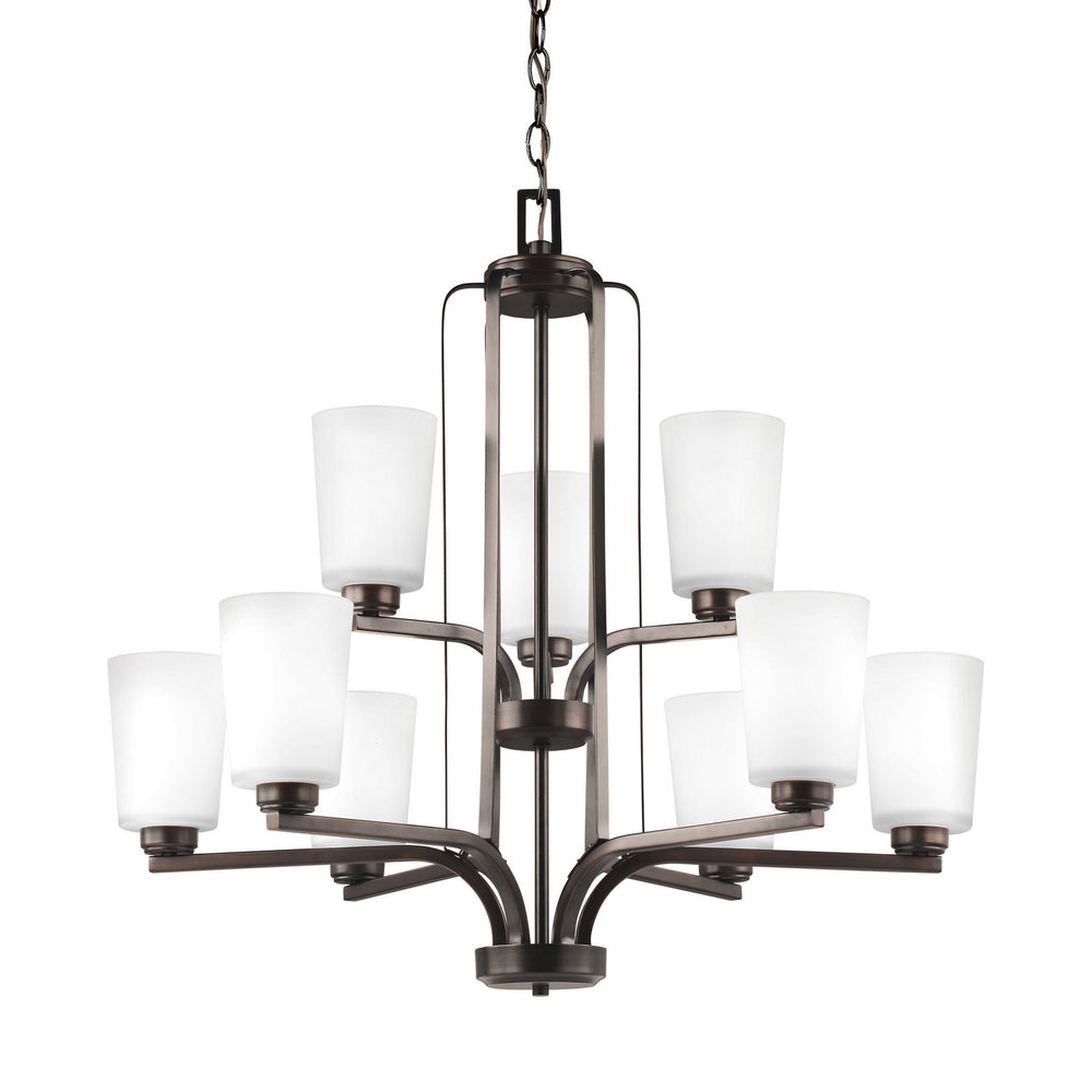 Generation Lighting Canada - 3128909EN3-710 - Nine Light Chandelier - Franport - Bronze