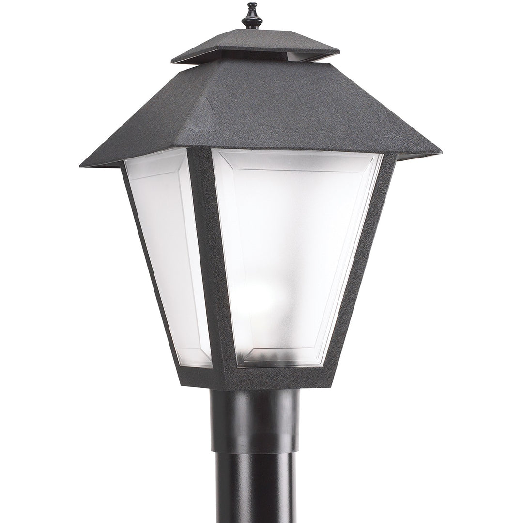 Polycarbonate Outdoor One Light Outdoor Post Lantern in Black - available from The Lighting Shoppe, trusted by Canadian homeowners