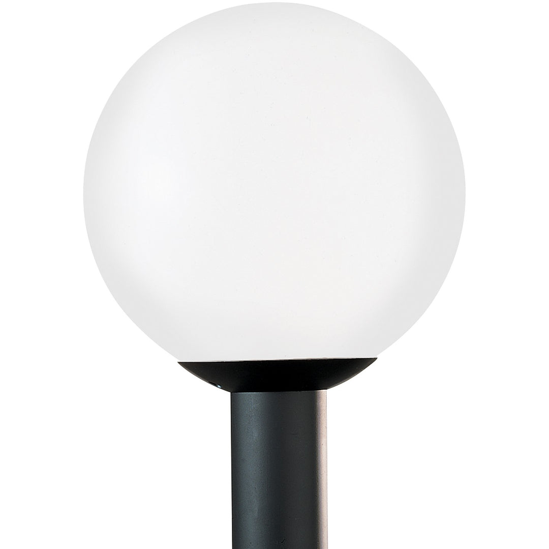 Outdoor Globe One Light Outdoor Post Lantern in White Plastic - available from The Lighting Shoppe, trusted by Canadian homeowners