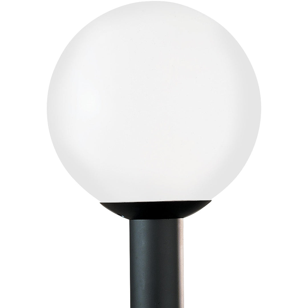 Outdoor Globe One Light Outdoor Post Lantern in White Plastic - available from The Lighting Shoppe, trusted by Canadian homeowners