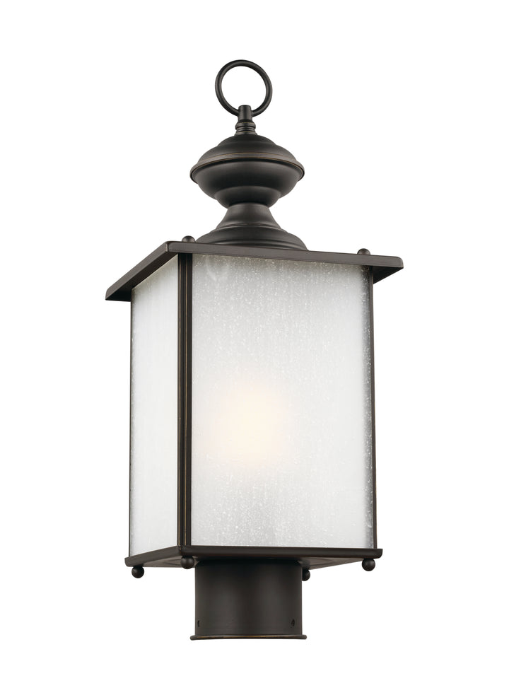 Jamestowne One Light Outdoor Post Lantern in Antique Bronze - available from The Lighting Shoppe, trusted by Canadian homeowners