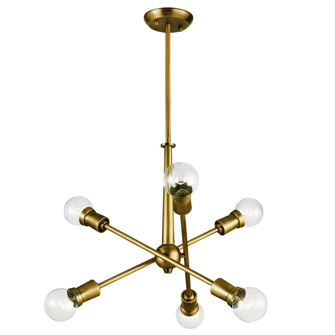 Kichler Canada - 43095NBR - Six Light Chandelier - Armstrong - Natural Brass