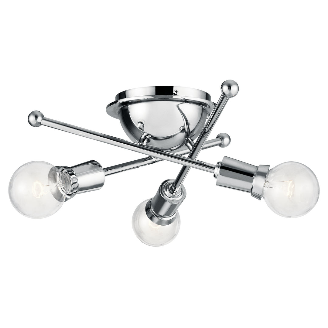 Kichler Canada - 43196CH - Three Light Flush Mount - Armstrong - Chrome