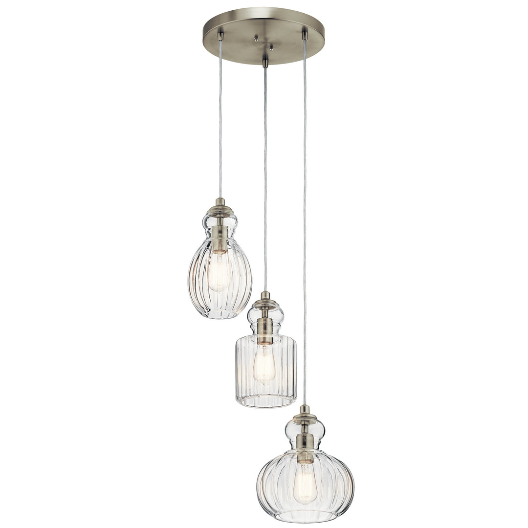 Kichler Canada - 43952NI - Three Light Pendant - Riviera - Brushed Nickel
