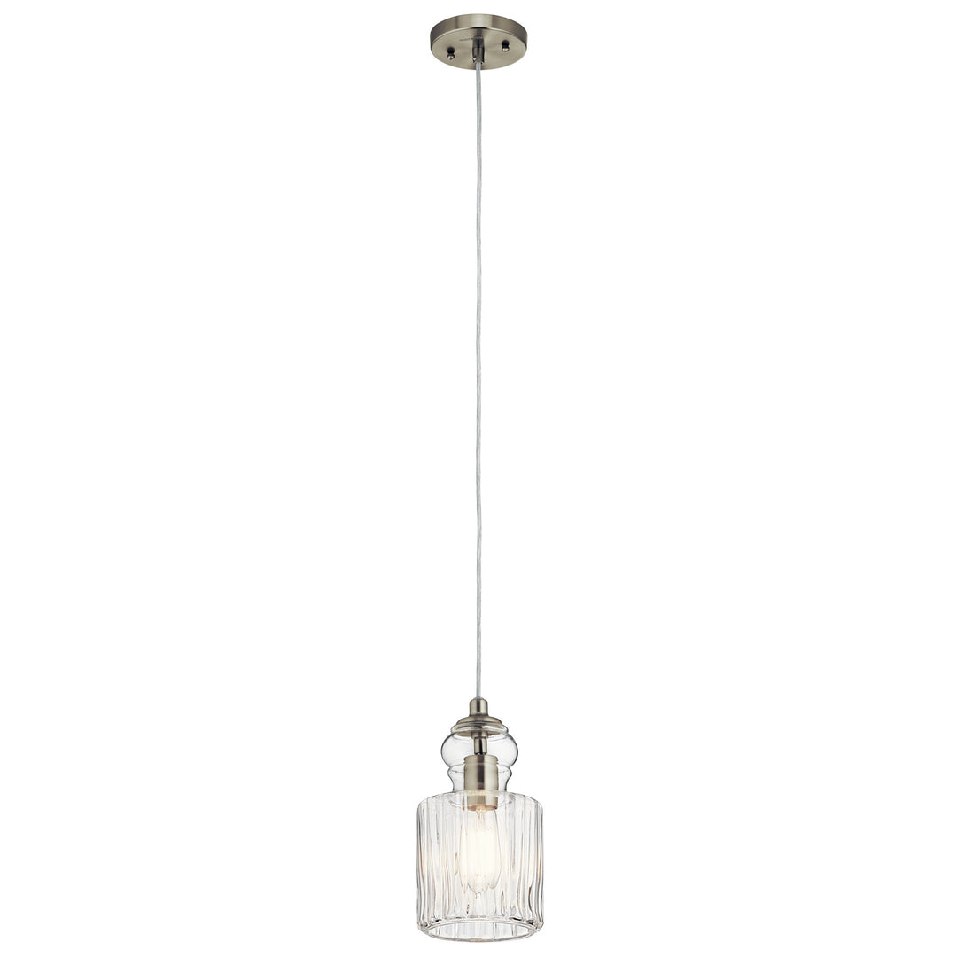 Kichler Canada - 43957NI - One Light Mini Pendant - Riviera - Brushed Nickel