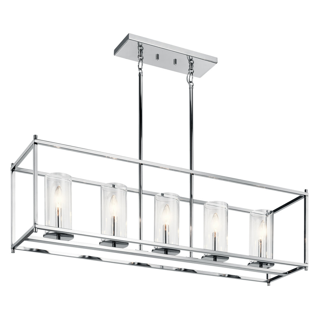 Kichler Canada - 43995CH - Five Light Linear Chandelier - Crosby - Chrome