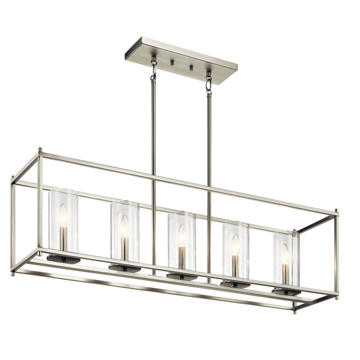 Kichler Canada - 43995NI - Five Light Linear Chandelier - Crosby - Brushed Nickel