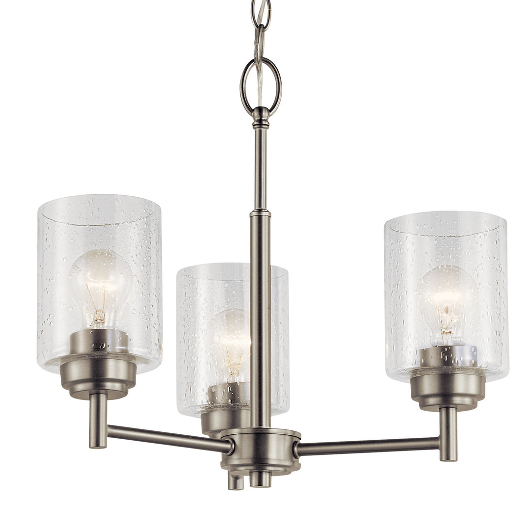 Kichler Canada - 44029NI - Three Light Mini Chandelier - Winslow - Brushed Nickel
