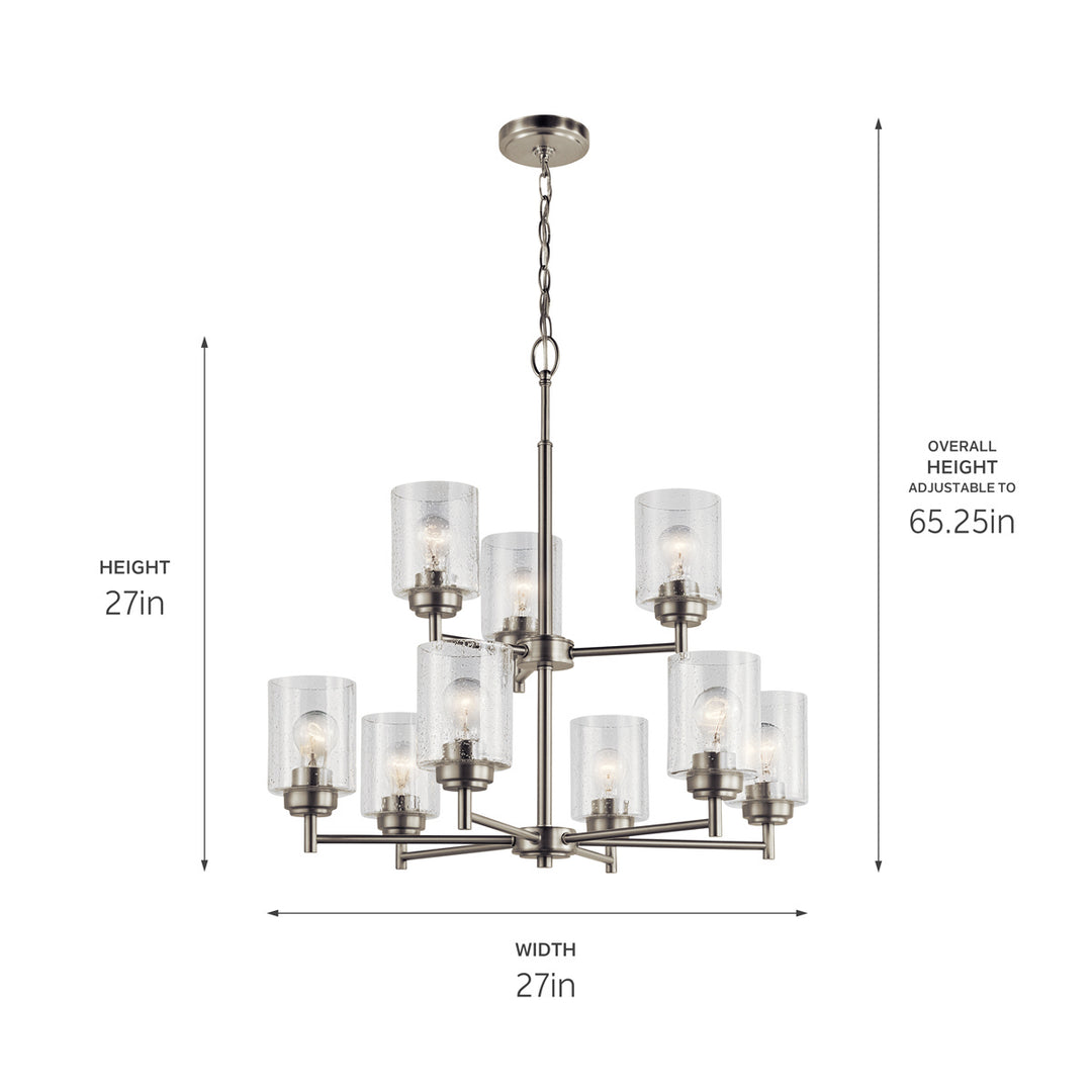 Kichler Canada - 44031NI - Nine Light Chandelier - Winslow - Brushed Nickel