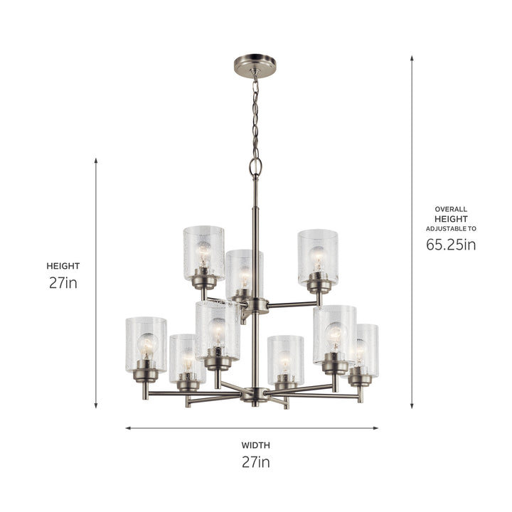 Kichler Canada - 44031NI - Nine Light Chandelier - Winslow - Brushed Nickel