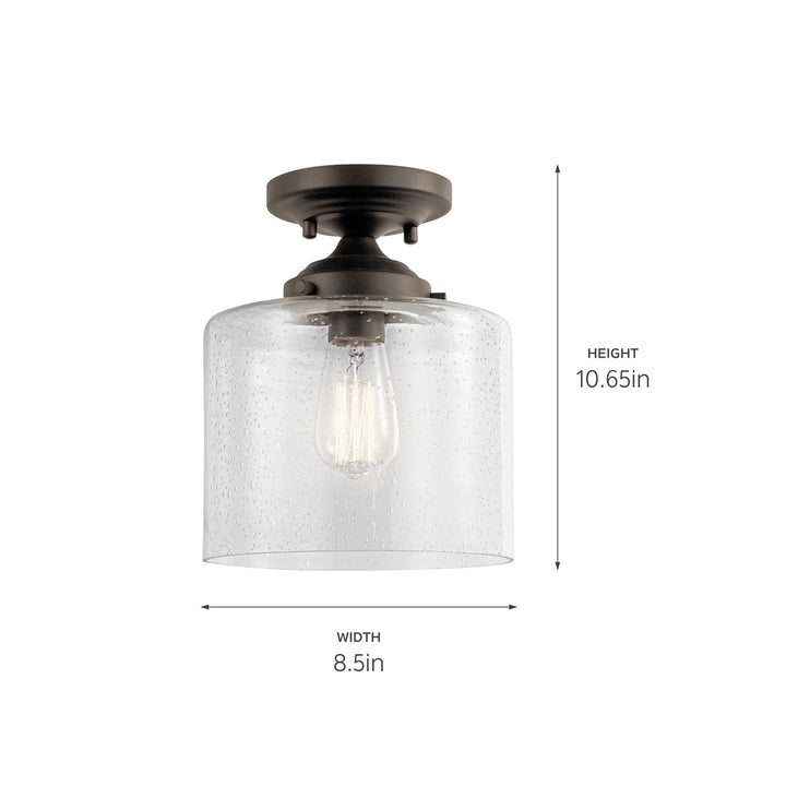 Kichler Canada - 44033OZ - One Light Semi Flush Mount - Winslow - Olde Bronze