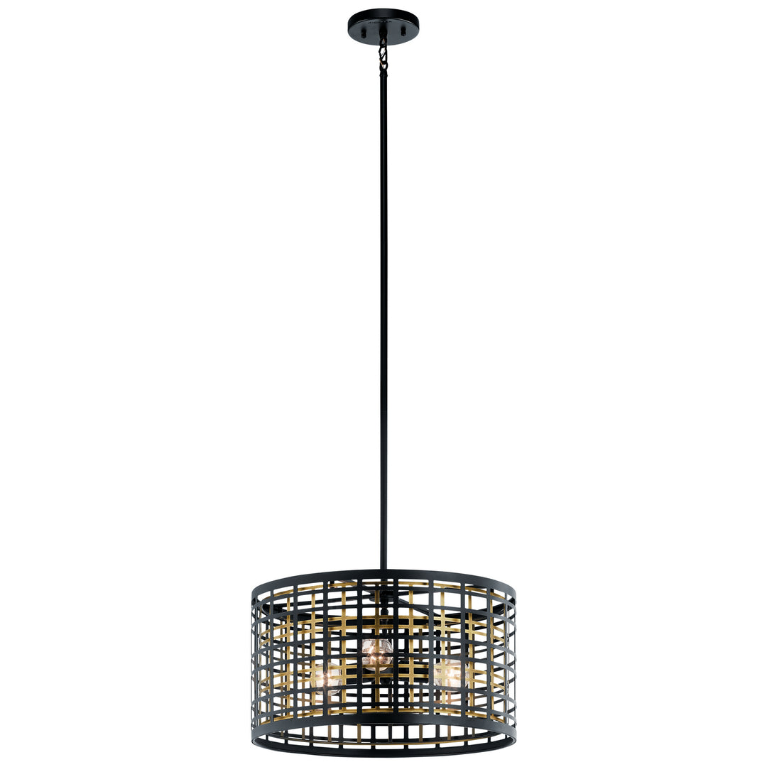 Kichler Canada - 44075BK - Three Light Pendant/Semi Flush - Aldergate - Black