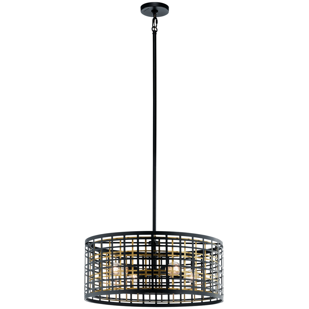 Kichler Canada - 44076BK - Four Light Chandelier - Aldergate - Black