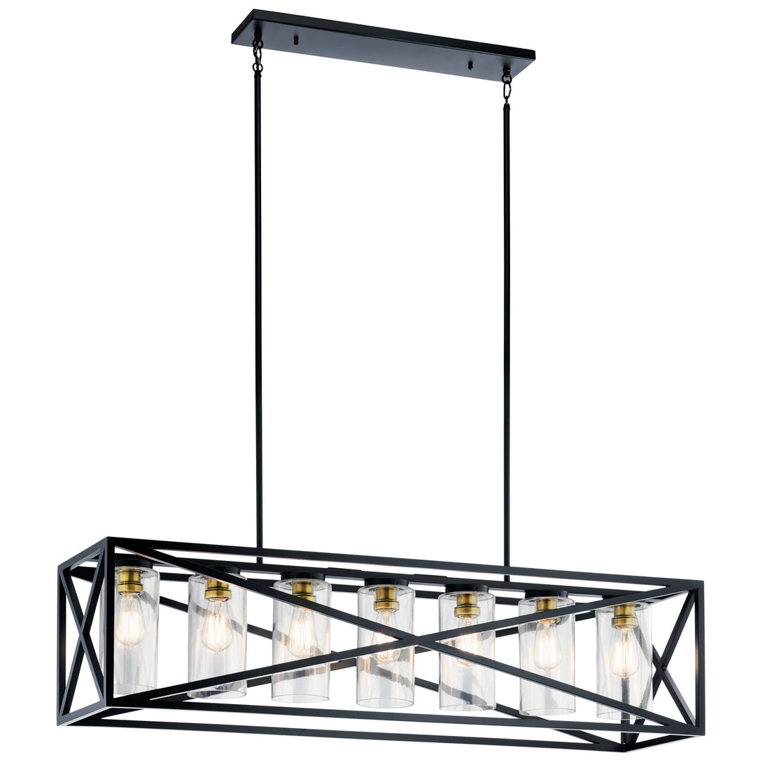 Kichler Canada - 44082BK - Seven Light Linear Chandelier - Moorgate - Black
