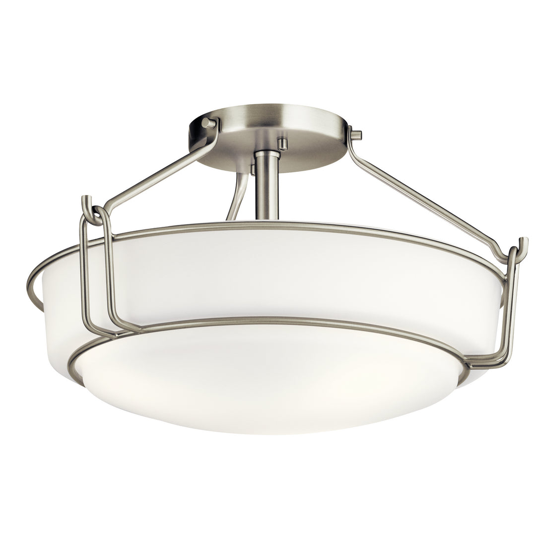 Kichler Canada - 44085NI - Three Light Semi Flush Mount - Alkire - Brushed Nickel