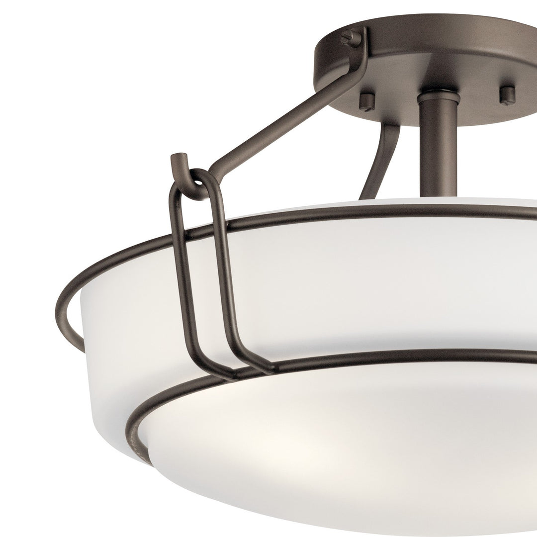 Kichler Canada - 44085OZ - Three Light Semi Flush Mount - Alkire - Olde Bronze