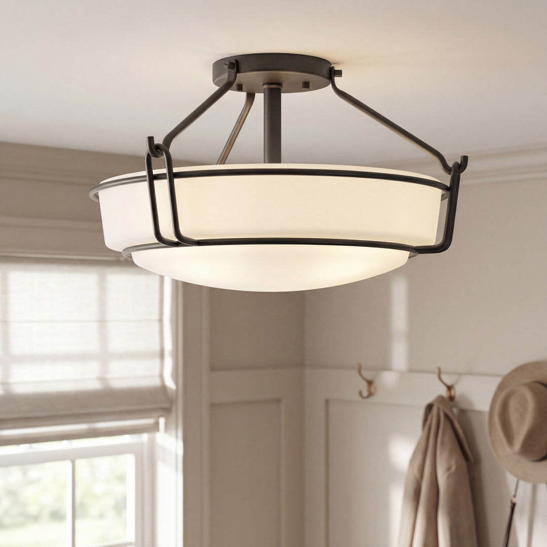 Kichler Canada - 44085OZ - Three Light Semi Flush Mount - Alkire - Olde Bronze