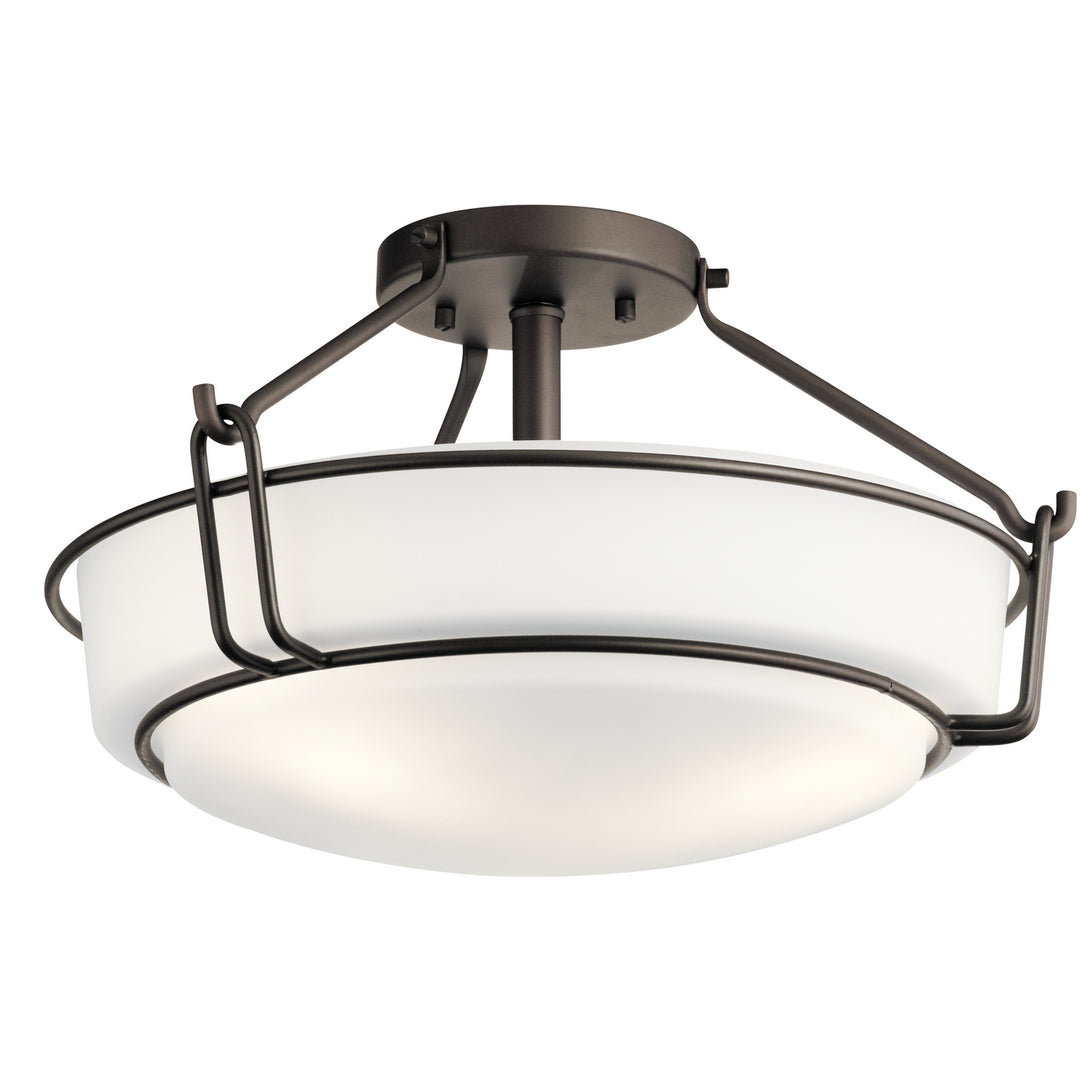 Kichler Canada - 44085OZ - Three Light Semi Flush Mount - Alkire - Olde Bronze