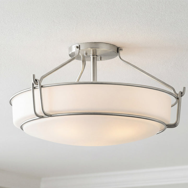 Kichler Canada - 44086NI - Four Light Semi Flush Mount - Alkire - Brushed Nickel