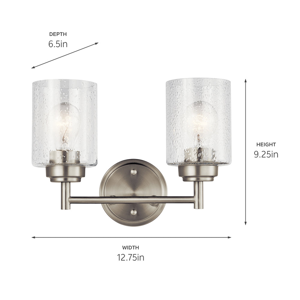 Kichler Canada - 45885NI - Two Light Bath - Winslow - Brushed Nickel