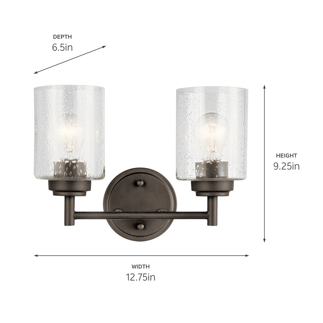Kichler Canada - 45885OZ - Two Light Bath - Winslow - Olde Bronze