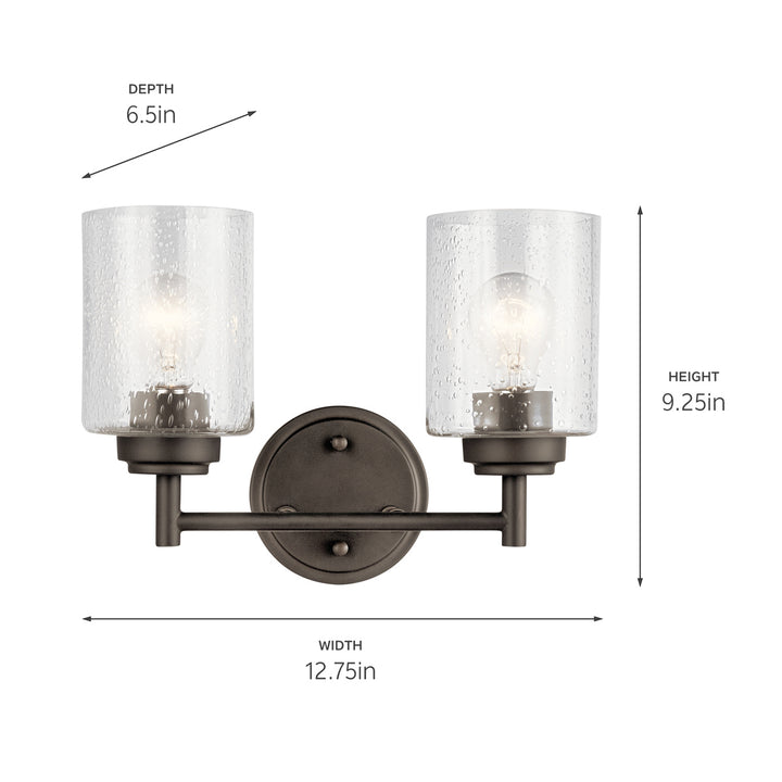 Kichler Canada - 45885OZ - Two Light Bath - Winslow - Olde Bronze
