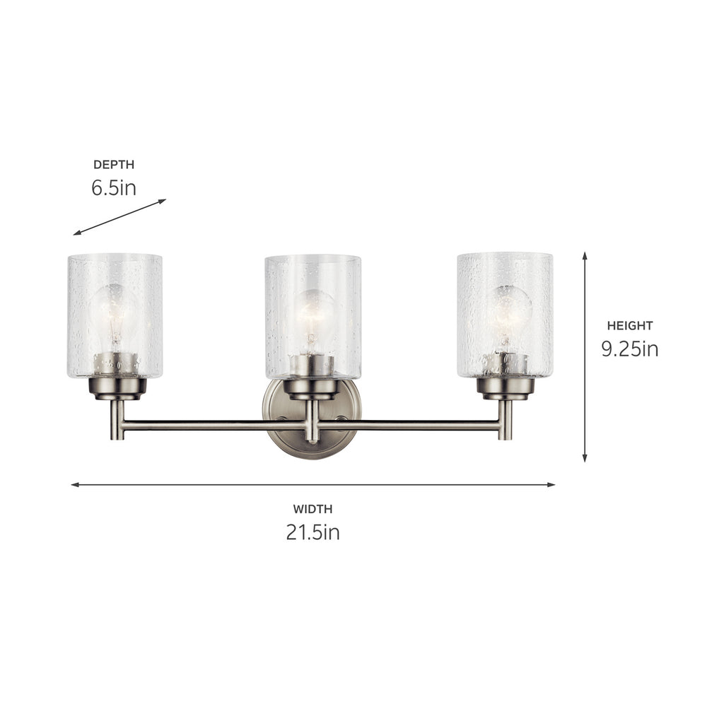 Kichler Canada - 45886NI - Three Light Bath - Winslow - Brushed Nickel