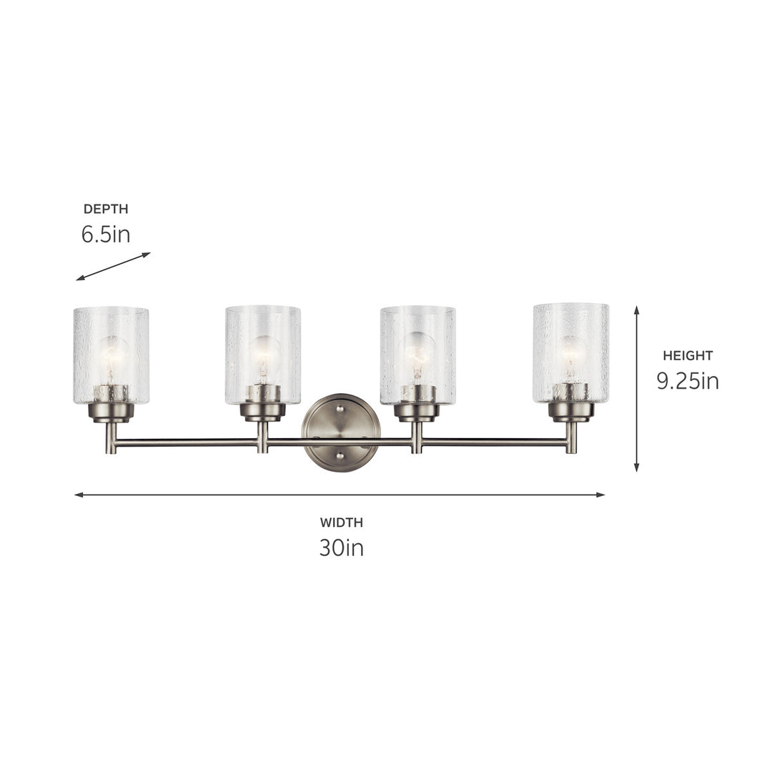 Kichler Canada - 45887NI - Four Light Bath - Winslow - Brushed Nickel