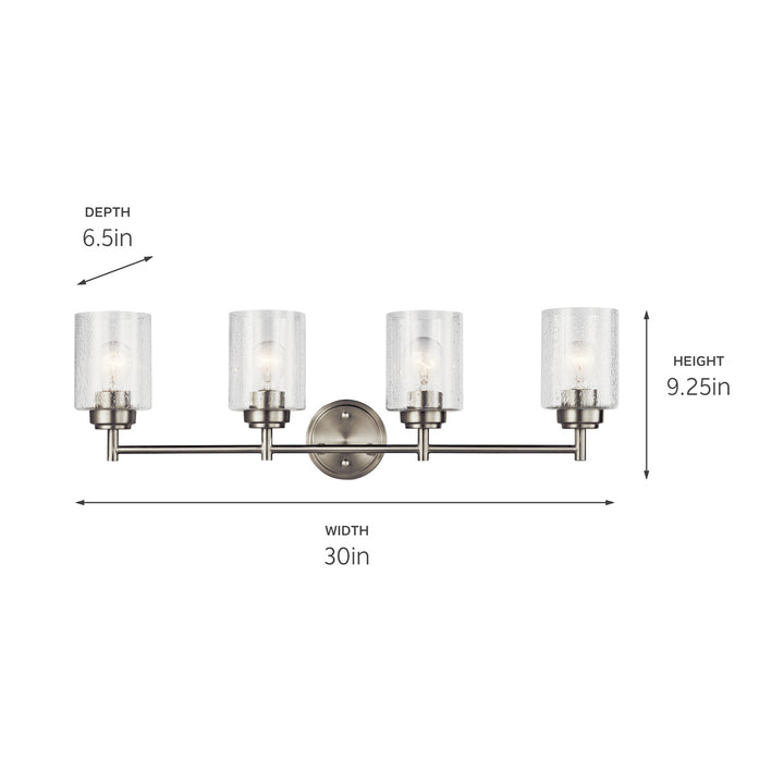 Kichler Canada - 45887NI - Four Light Bath - Winslow - Brushed Nickel