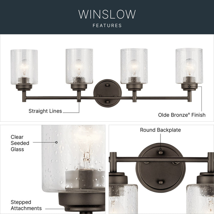 Kichler Canada - 45887OZ - Four Light Bath - Winslow - Olde Bronze