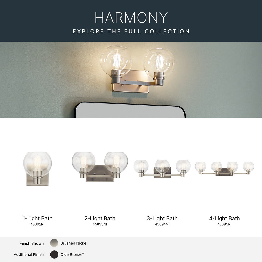 Kichler Canada - 45892NI - One Light Wall Sconce - Harmony - Brushed Nickel