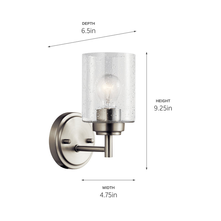 Kichler Canada - 45910NI - One Light Wall Sconce - Winslow - Brushed Nickel
