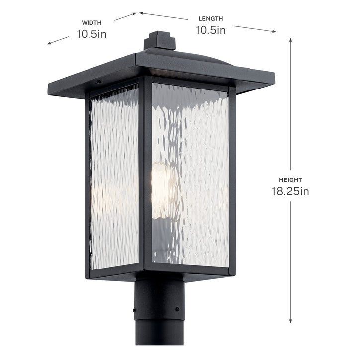 Kichler Canada - 49927BKT - One Light Outdoor Post Mount - Capanna - Textured Black