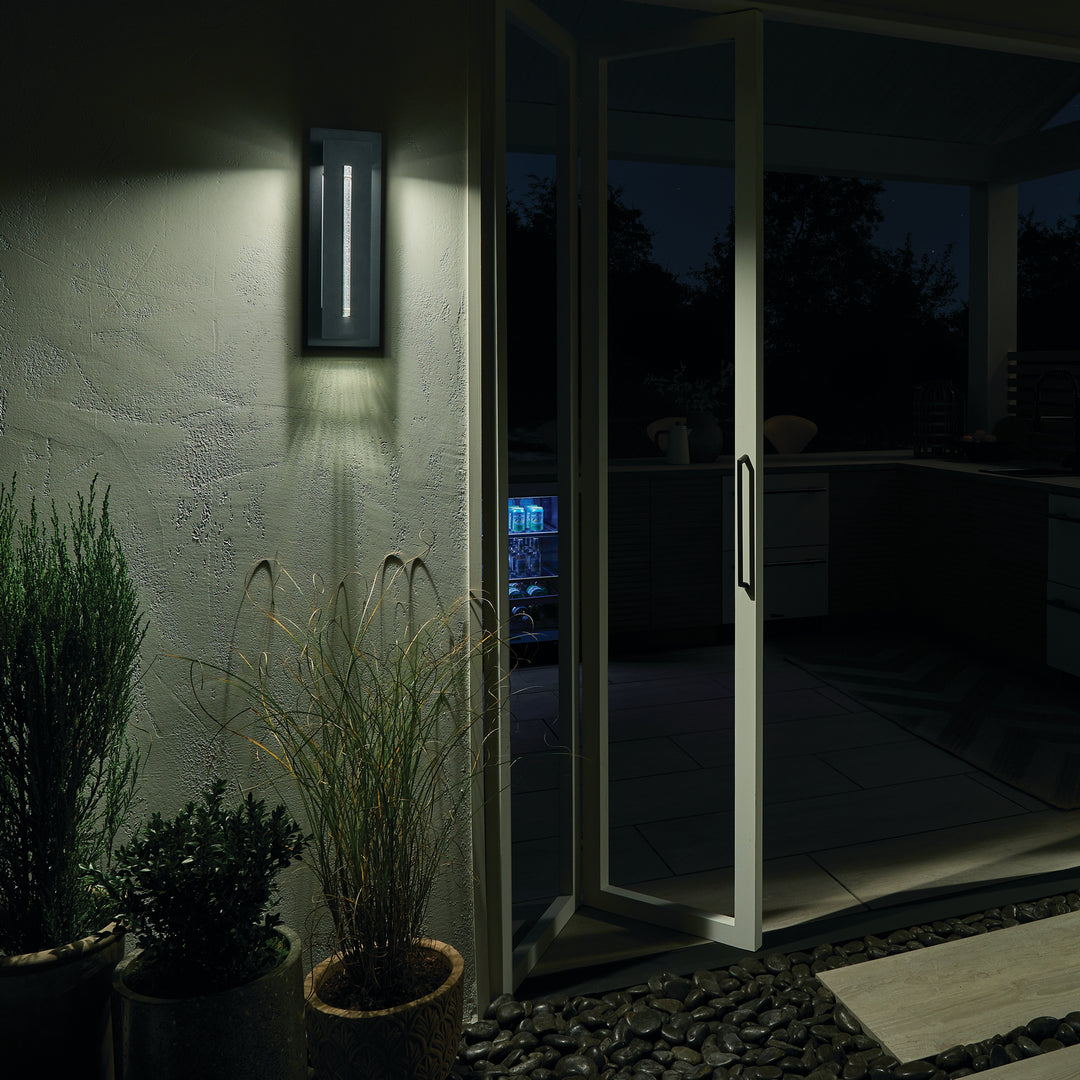 Kichler Canada - 49945BKTLED - LED Outdoor Wall Mount - River Path - Textured Black