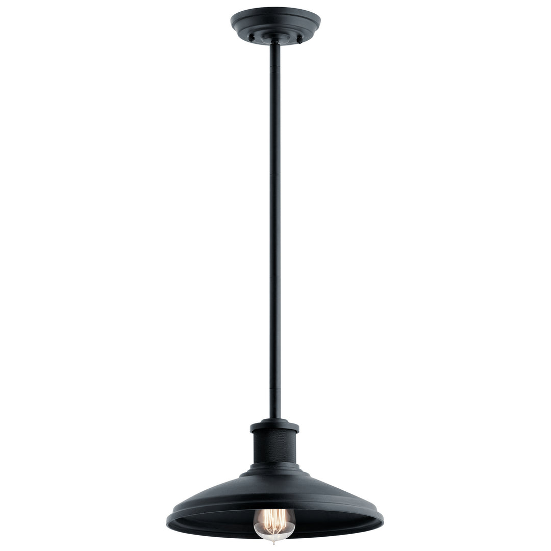 Kichler Canada - 49982BKT - One Light Outdoor Pendant/Semi Flush - Allenbury - Textured Black