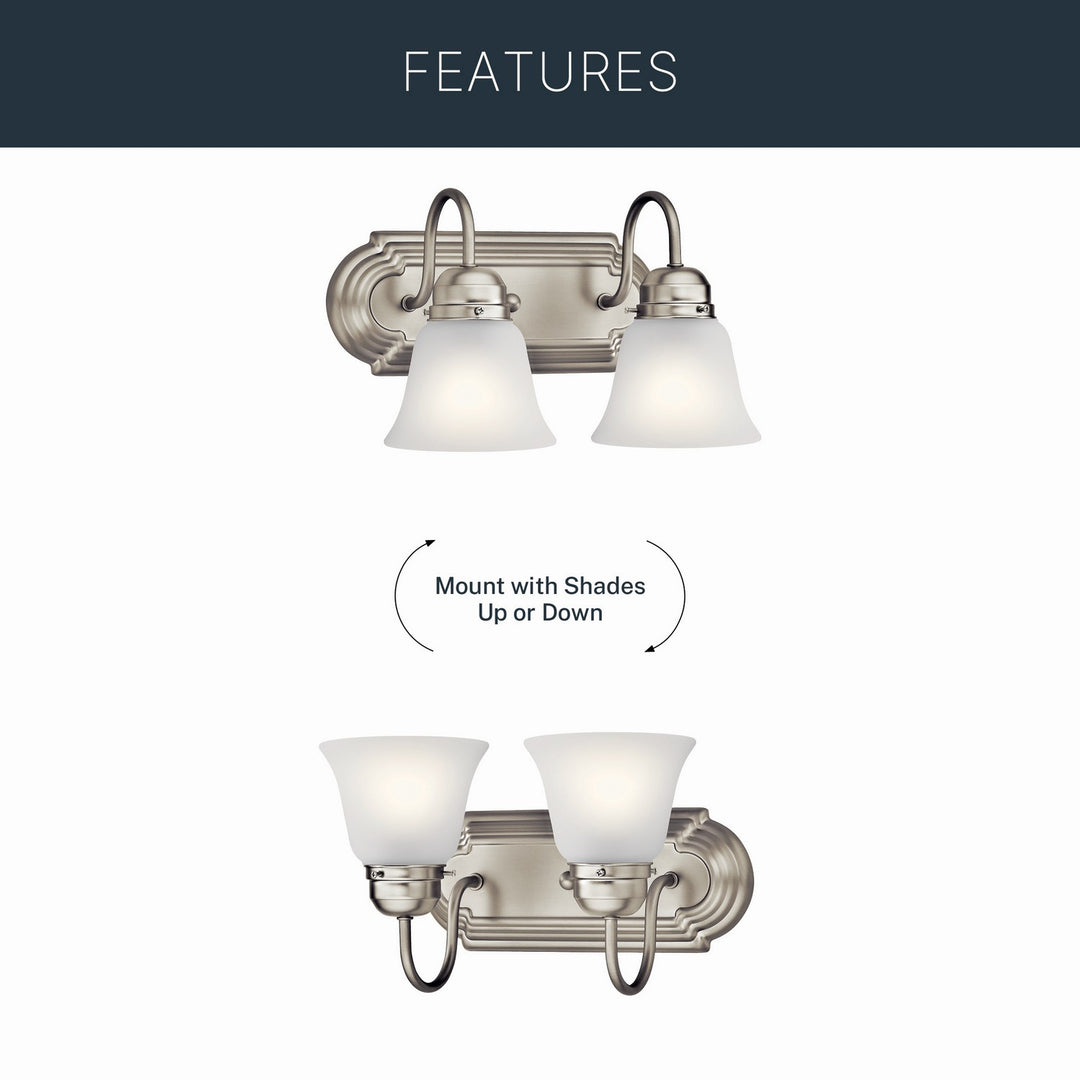 Kichler Canada - 5336NIS - Two Light Bath - Brushed Nickel