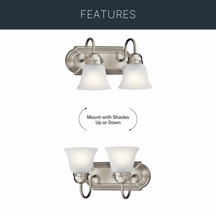 Kichler Canada - 5336NIS - Two Light Bath - Brushed Nickel