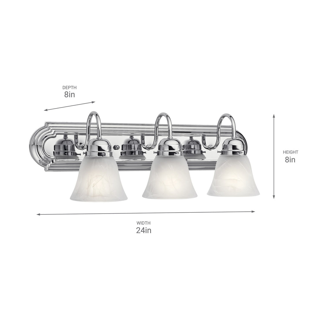 Kichler Canada - 5337CHS - Three Light Bath - Chrome