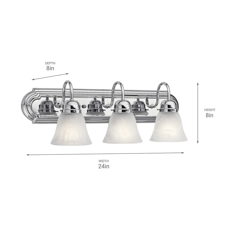 Kichler Canada - 5337CHS - Three Light Bath - Chrome